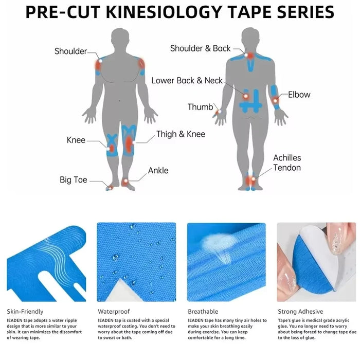 Knee Kinesiology Tape – Waterproof, Muscle & Joint Support