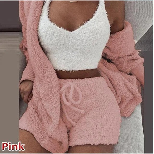 SnuggleSoft Fleece Loungewear Short Set