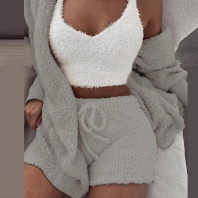 SnuggleSoft Fleece Loungewear Short Set