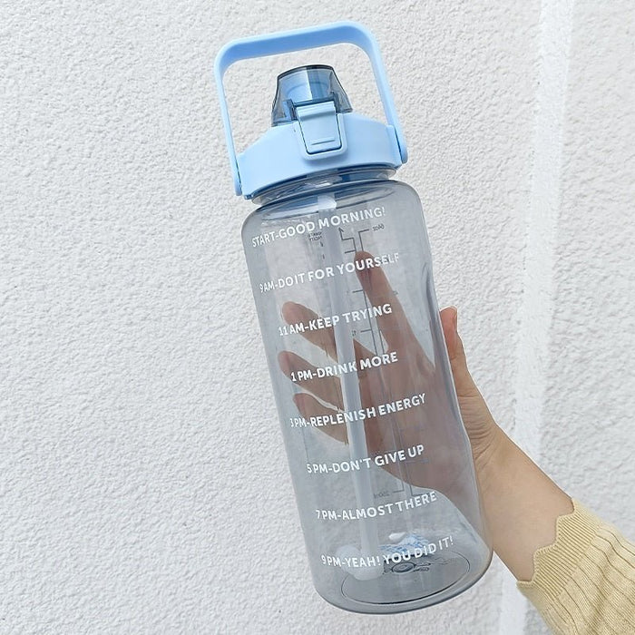 2L Motivational Clear Water Bottle - Flamin' Fitness