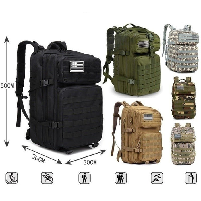 50L Tactical Backpack - Flamin' Fitness