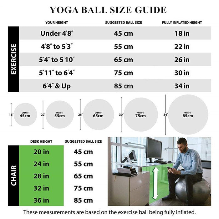 55cm Yoga Exercise Ball - Flamin' Fitness