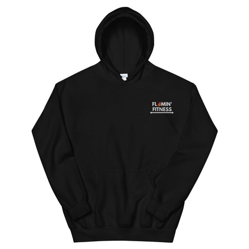 Black Embroidered Logo Hoodie - Flamin' Fitness