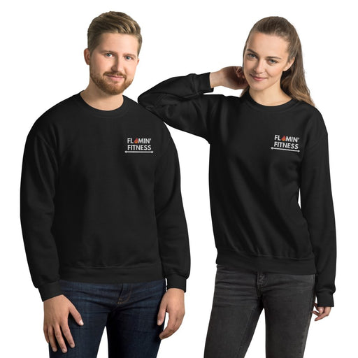 Black Embroidered Logo Sweatshirt - Flamin' Fitness
