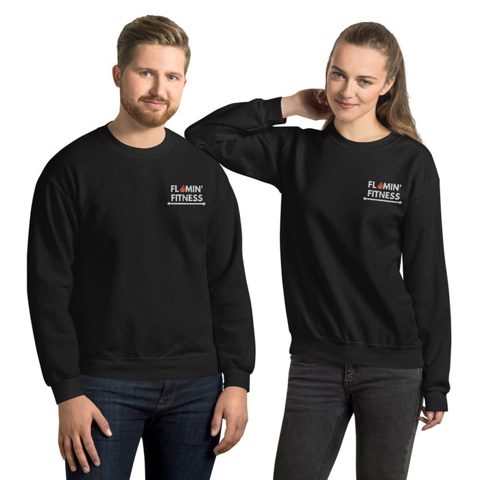 Black Embroidered Logo Sweatshirt - Flamin' Fitness