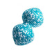 Blue/White Peanut Massage Ball (16cm x 8cm) - Flamin' Fitness