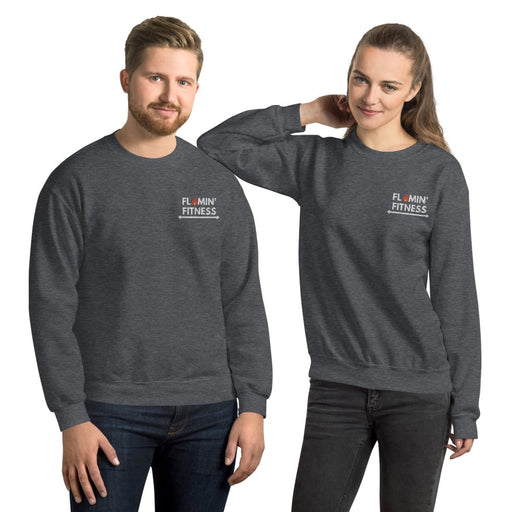 Dark Heather Embroidered Logo Sweatshirt - Flamin' Fitness