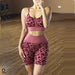 LeopardFit Sports Bra & Shorts Gym Set - Flamin' Fitness