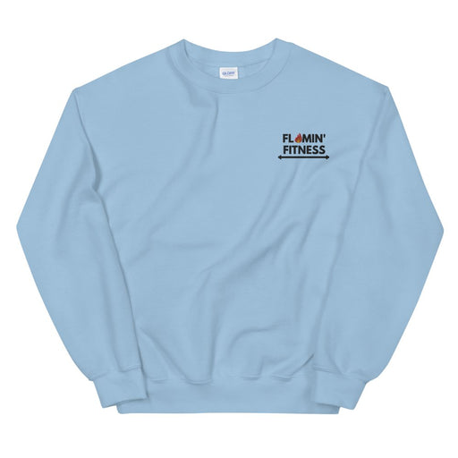 Light Blue Embroidered Logo Sweatshirt - Flamin' Fitness