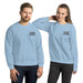 Light Blue Embroidered Logo Sweatshirt - Flamin' Fitness