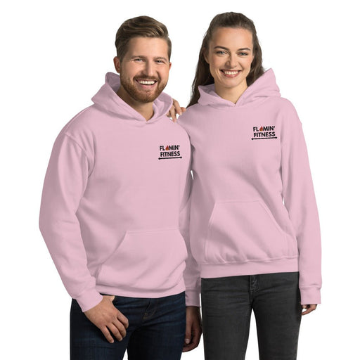 Light Pink Embroidered Logo Hoodie - Flamin' Fitness