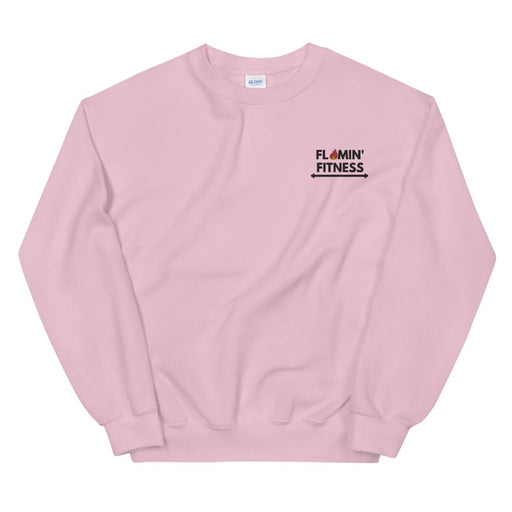 Light Pink Embroidered Logo Sweatshirt - Flamin' Fitness