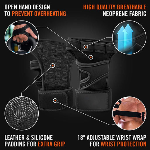MaxLift Open-Back Gloves - Flamin' Fitness