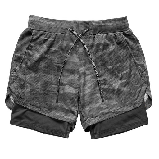 Men's 2-In-1 Camo Sports Shorts - Flamin' Fitness