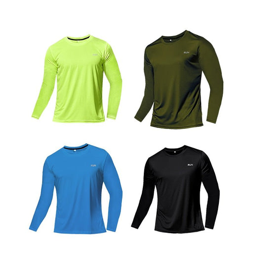 Men's "RUN" Long Sleeve T-Shirt - Flamin' Fitness