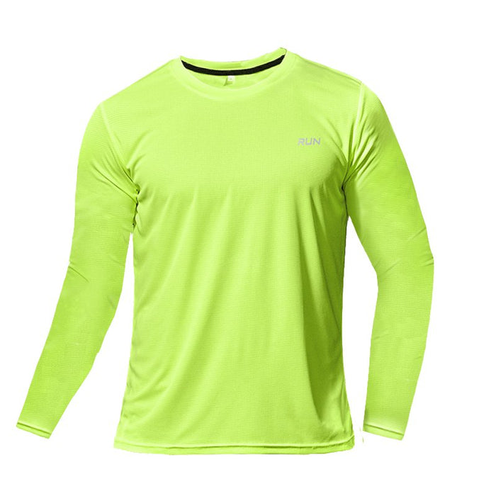 Men's "RUN" Long Sleeve T-Shirt - Flamin' Fitness