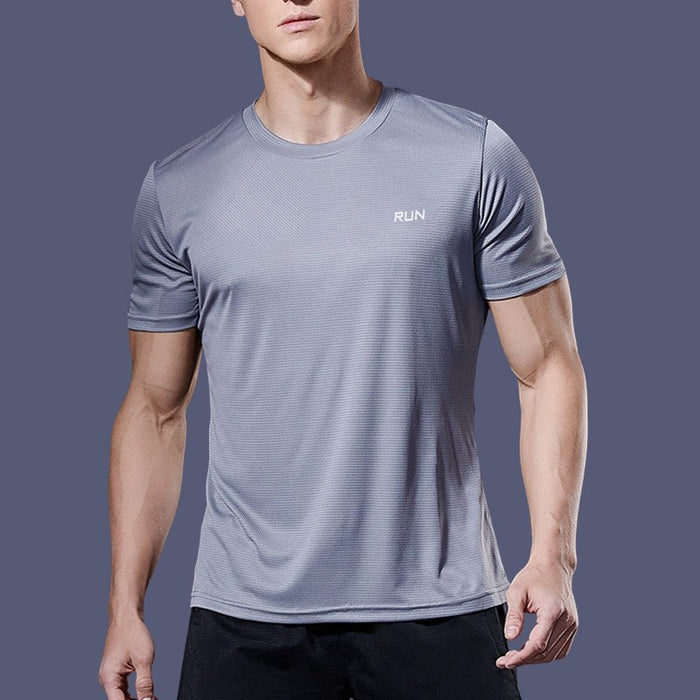 Men's "RUN" Short Sleeve T-Shirt - Flamin' Fitness