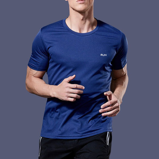 Men's "RUN" Short Sleeve T-Shirt - Flamin' Fitness