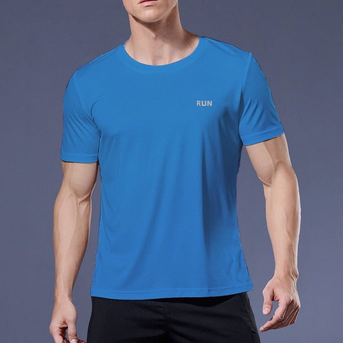Men's "RUN" Short Sleeve T-Shirt - Flamin' Fitness