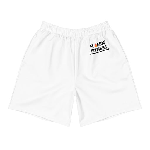 Men's White Sports Shorts - Flamin' Fitness