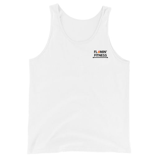 Men's White Tank Top - Flamin' Fitness