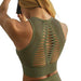 Mesh Back Padded Sports Bra - Flamin' Fitness
