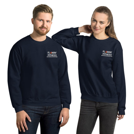 Navy Embroidered Logo Sweatshirt - Flamin' Fitness