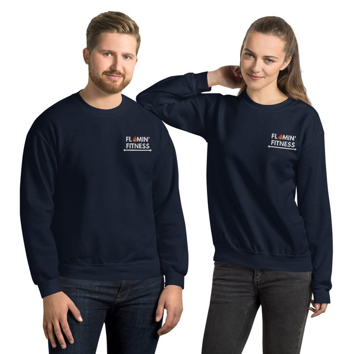 Navy Embroidered Logo Sweatshirt - Flamin' Fitness