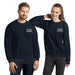 Navy Embroidered Logo Sweatshirt - Flamin' Fitness