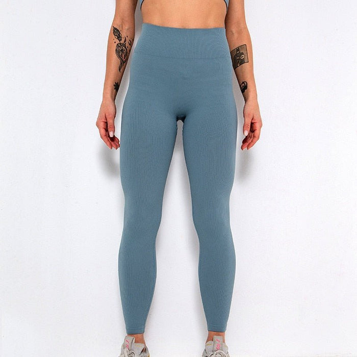 Ribbed Gym Leggings - Flamin' Fitness