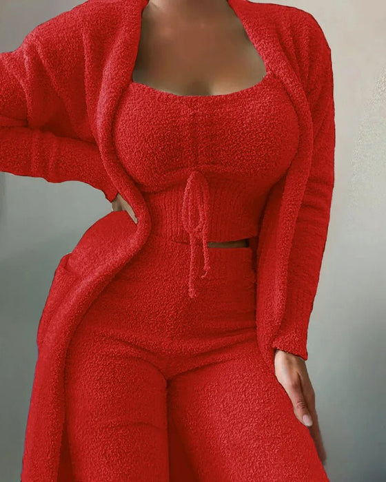 SnuggleSoft Fleece Loungewear Set - Flamin' Fitness
