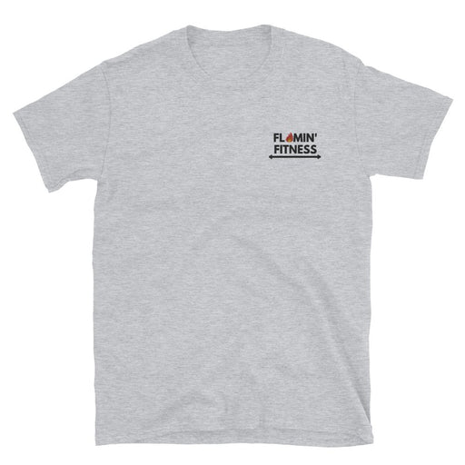 Sport Grey Embroidered Logo T-Shirt - Flamin' Fitness