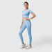 Sports Bra, Short Sleeve Top & Shorts Gym Set - Flamin' Fitness