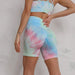 Two-Tone Tie Dye Cycling Shorts - Flamin' Fitness