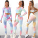 Two-Tone Tie Dye Long-Sleeve Top - Flamin' Fitness