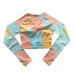 Two-Tone Tie Dye Long-Sleeve Top - Flamin' Fitness