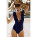 V-Shape Ruffle Shoulder One Piece Women's Swimsuit - Flamin' Fitness