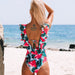 Watermelon Ruffle Shoulder One-Piece Swimsuit - Flamin' Fitness