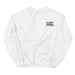 White Embroidered Logo Sweatshirt - Flamin' Fitness