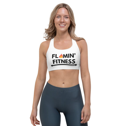 White Sports Bra - Flamin' Fitness