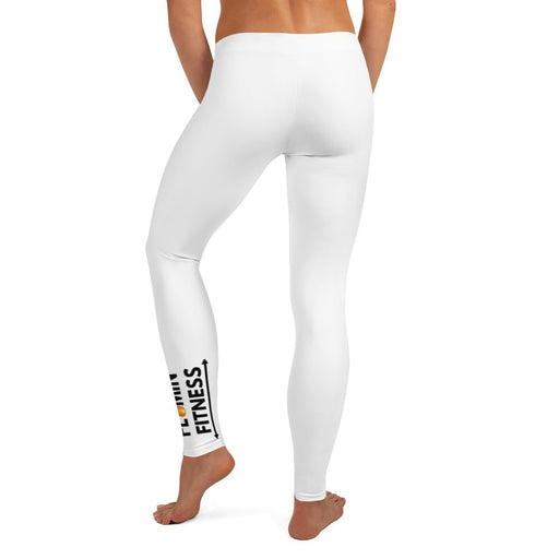 Women's White Gym Leggings - Flamin' Fitness