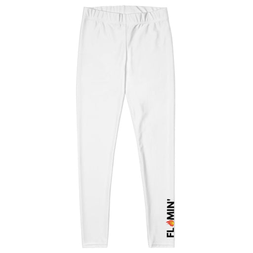 Women's White Gym Leggings - Flamin' Fitness